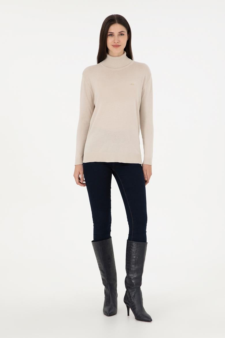 Kadın Taş Basic Boğazlı Kazak - 50288974061