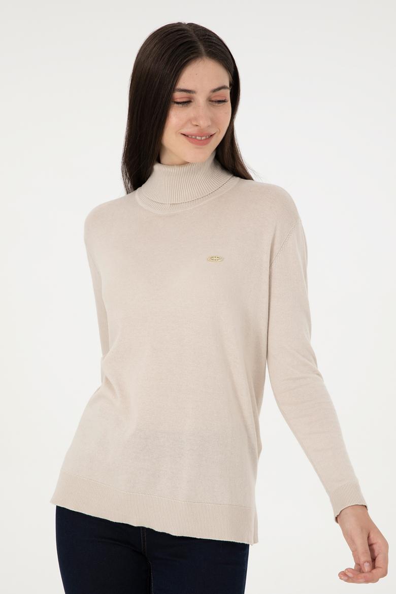 Kadın Taş Basic Boğazlı Kazak - 50288974061