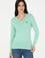 Kadın Mint Basic V Yaka Kazak