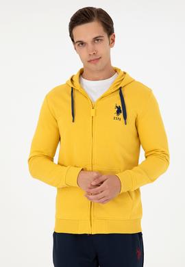 Erkek Sarı Örme Hırka - 50289028135