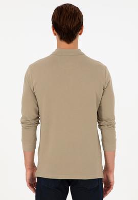 Erkek Açık Haki Basic Sweatshirt - 50289062196
