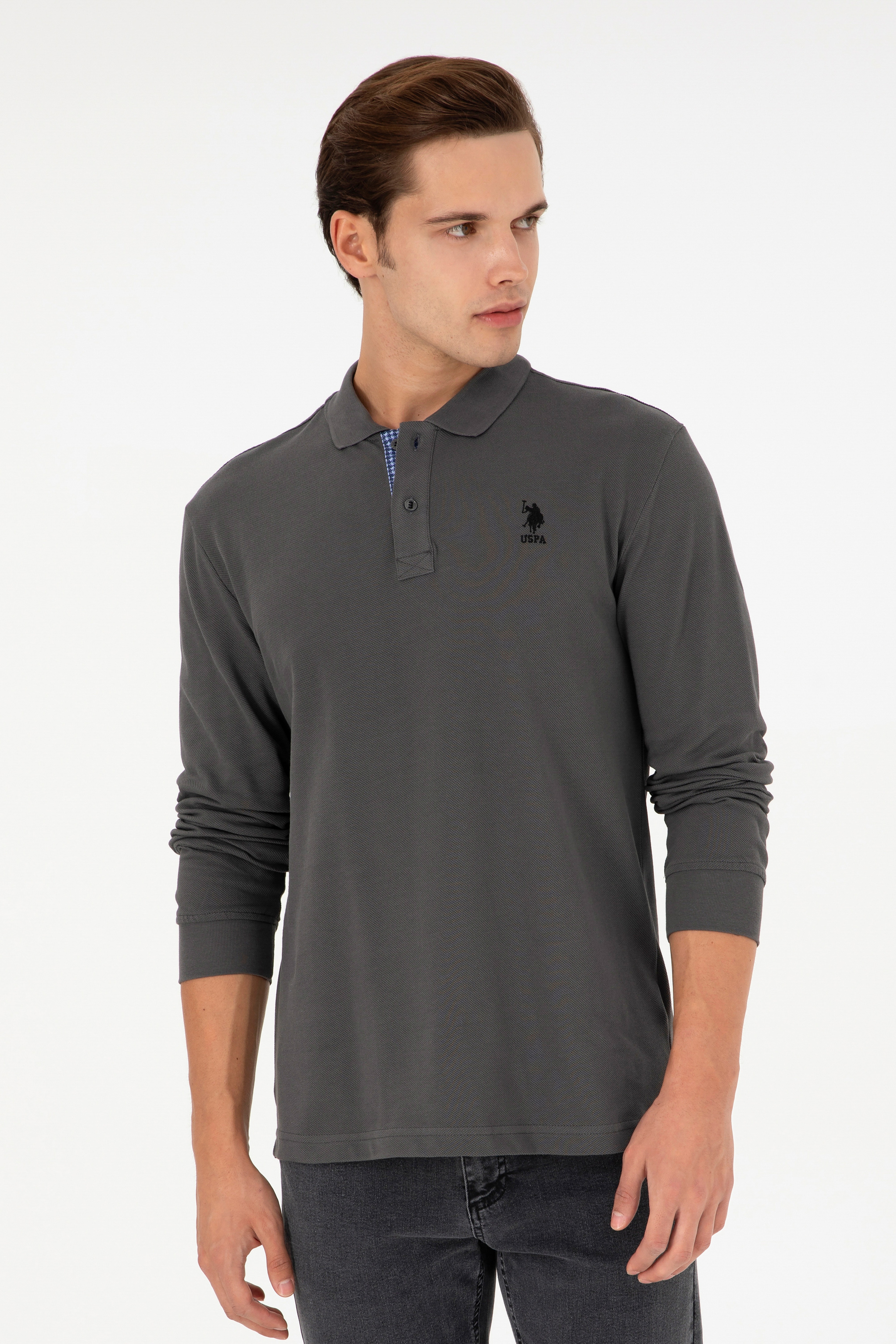 Erkek Antrasit Basic Sweatshirt - Image 1