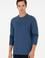 Erkek Regular Fit Bisiklet Yaka İndigo Basic Sweatshirt