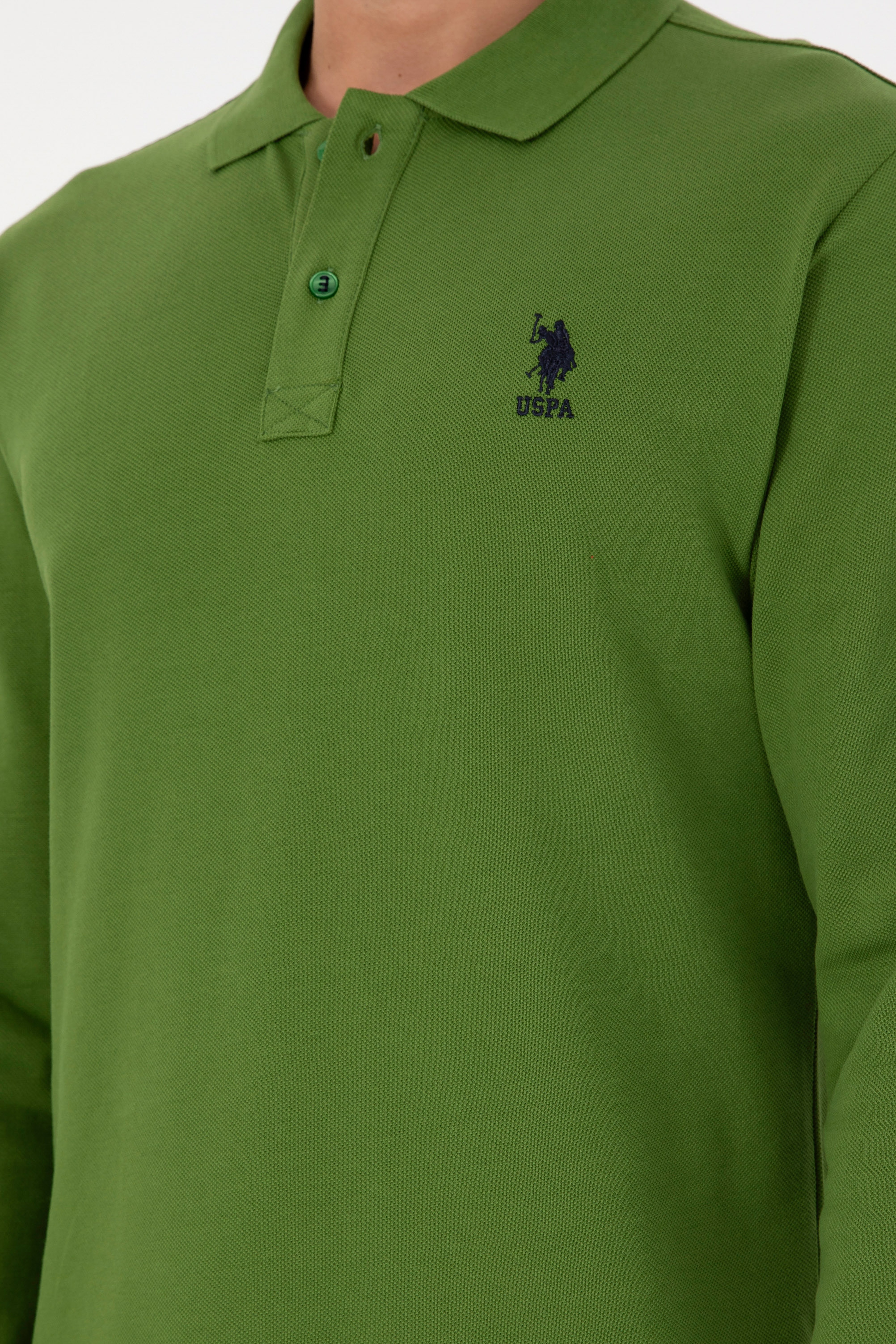 Erkek Yeşil Basic Sweatshirt - Image 7