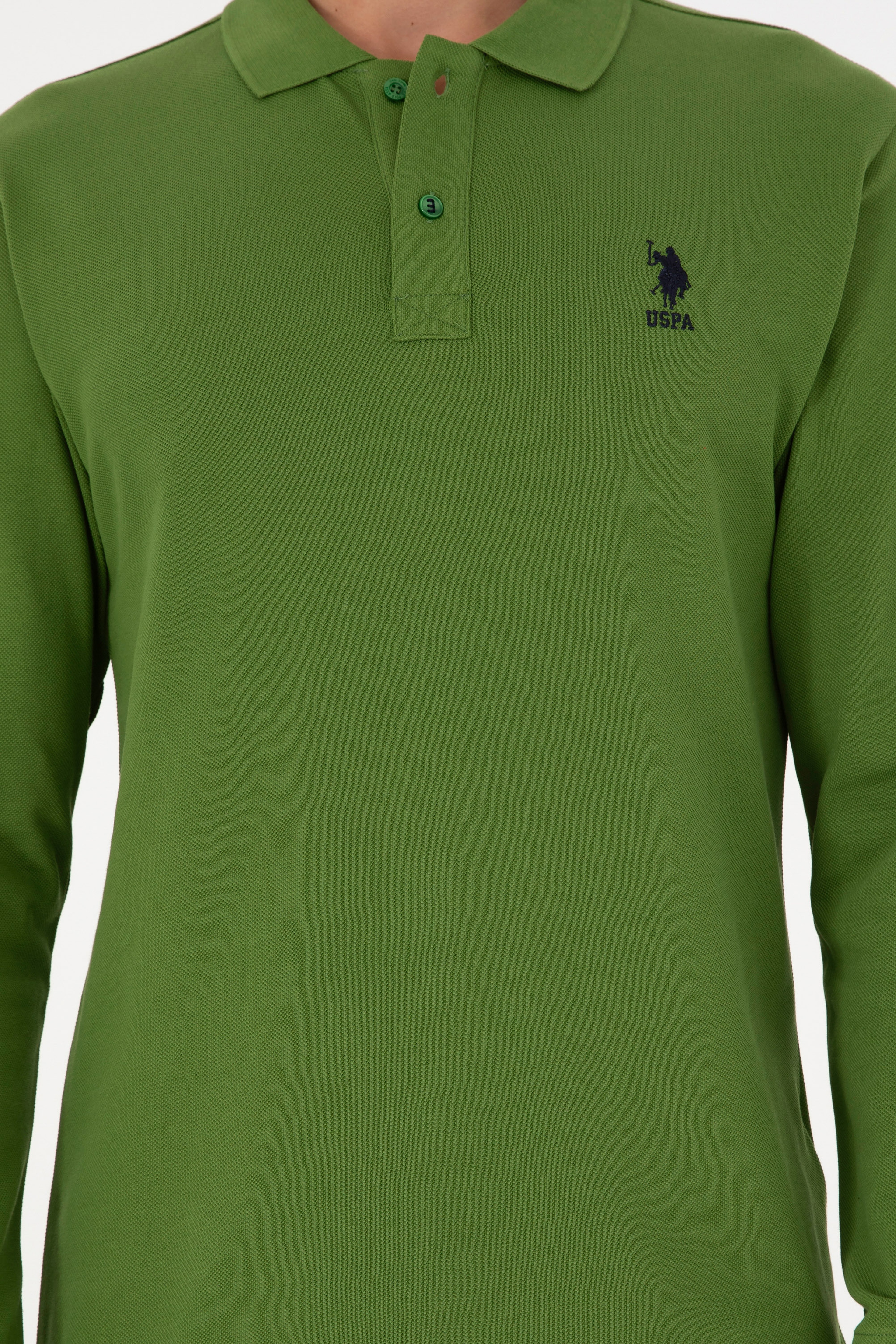 Erkek Yeşil Basic Sweatshirt - Image 6