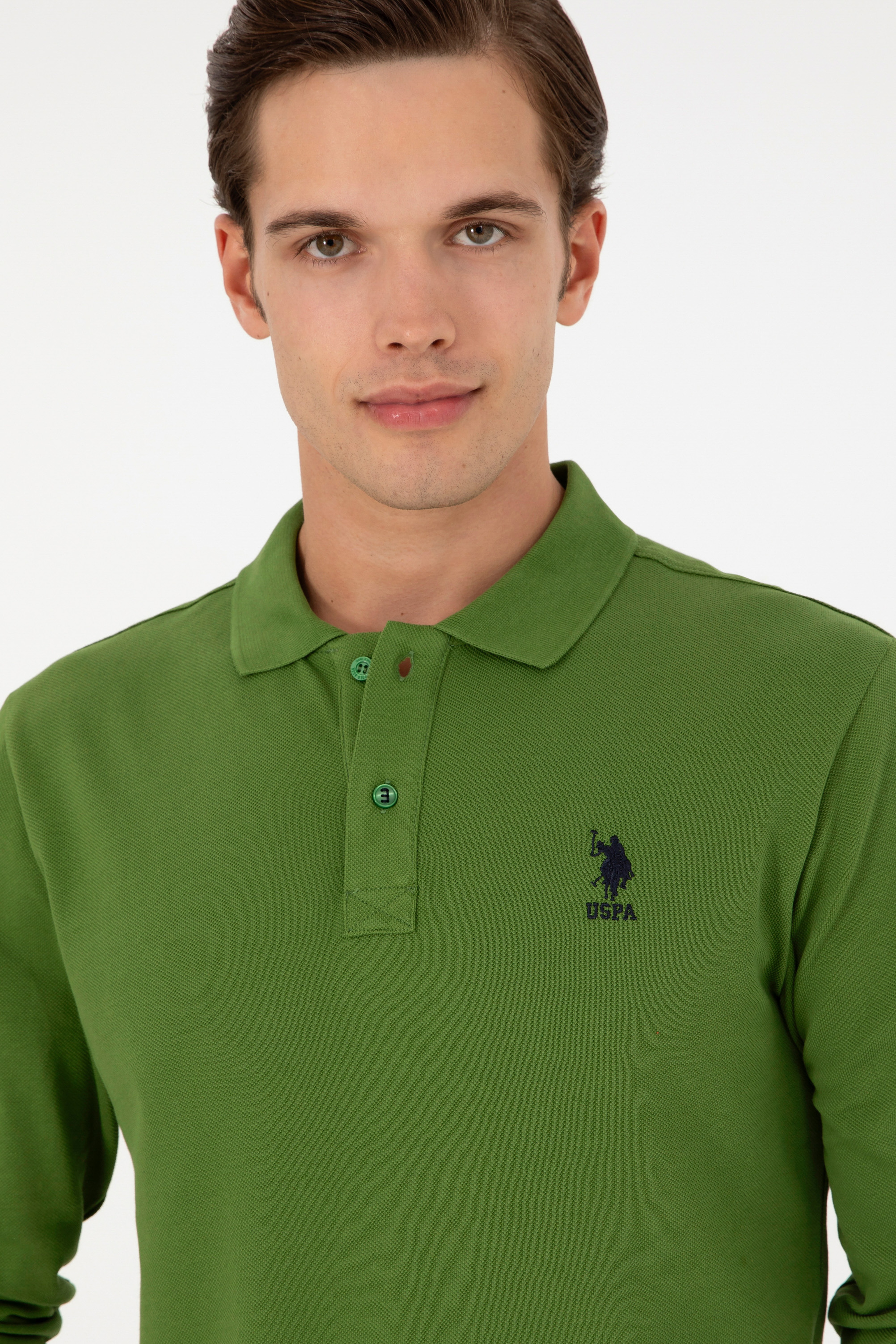 Erkek Yeşil Basic Sweatshirt - Image 2