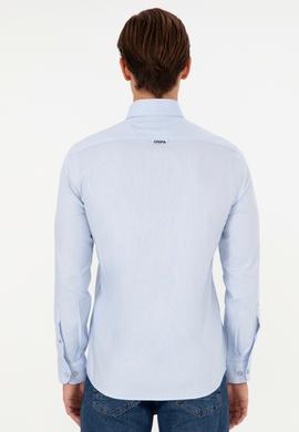 Erkek Açık Mavi Uzun Kollu Basic Gömlek - 50293847003