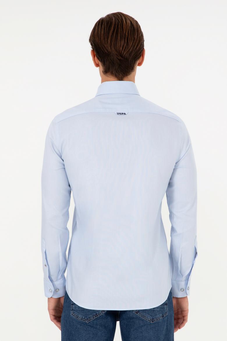 Erkek Açık Mavi Uzun Kollu Basic Gömlek - 50293847003