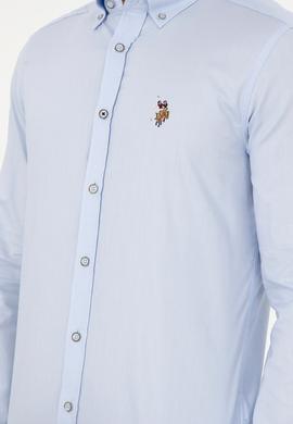 Erkek Açık Mavi Uzun Kollu Basic Gömlek - 50293847003