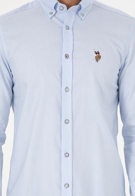 Erkek Açık Mavi Uzun Kollu Basic Gömlek - 50293847003