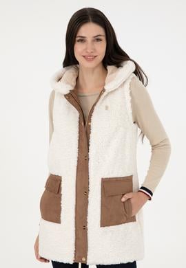 Kadın Ekru Deri Ceket - 50297195003