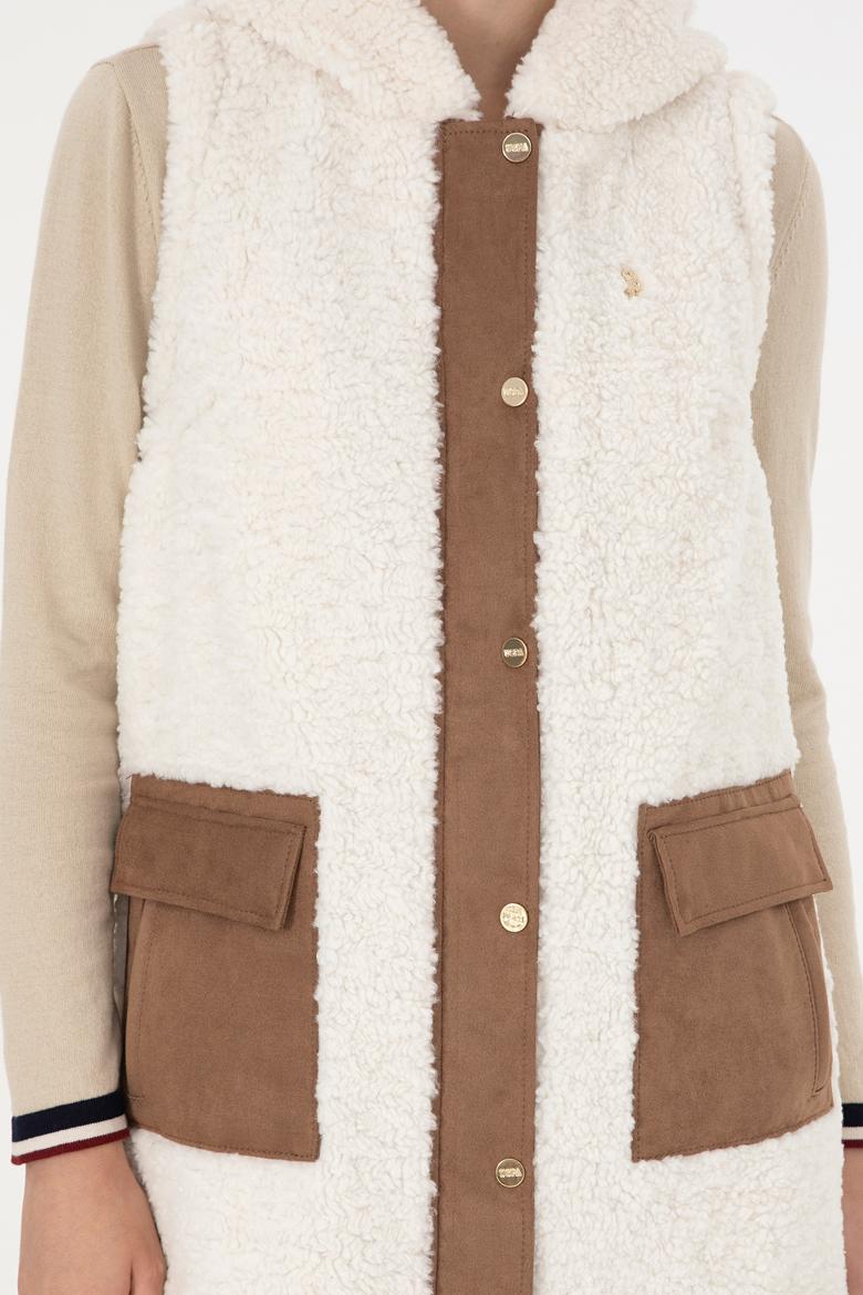 Kadın Ekru Deri Ceket - 50297195003