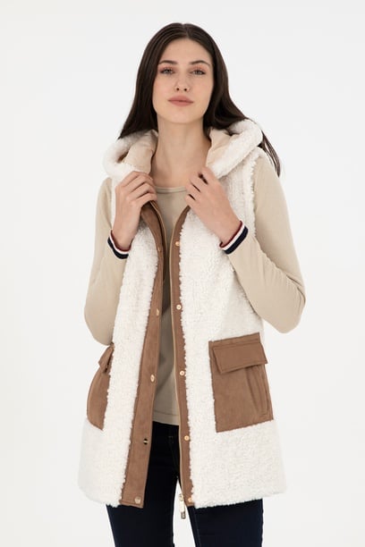Kadın Ekru Deri Ceket