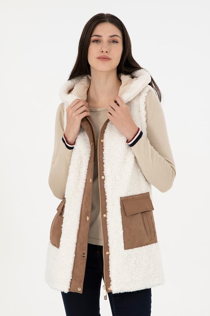 Kadın Ekru Deri Ceket