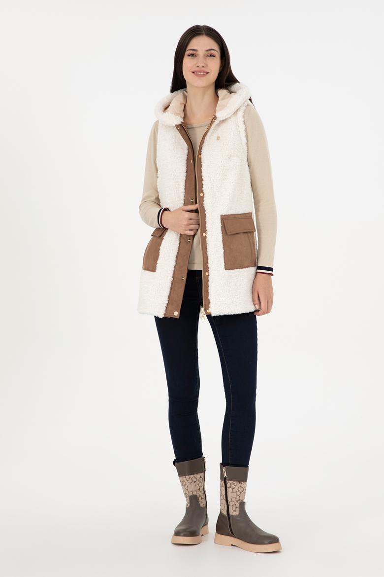 Kadın Ekru Deri Ceket - 50297195003