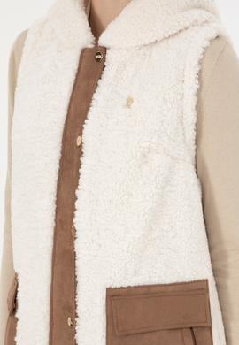 Kadın Ekru Deri Ceket - 50297195003