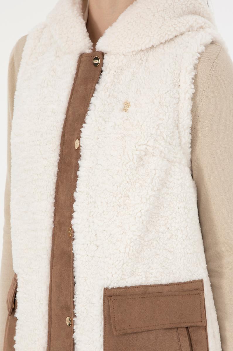 Kadın Ekru Deri Ceket