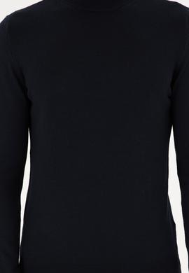 Erkek Slim Fit Çeyrek Balıkçı Yaka Lacivert Basic Triko Kazak - 50298201029