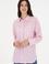 Kadın Pembe Uzun Kollu Çizgili Gömlek