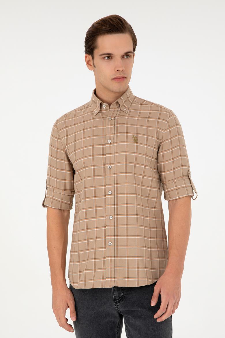 Erkek Kum Uzun Kollu Gömlek - 50296615007