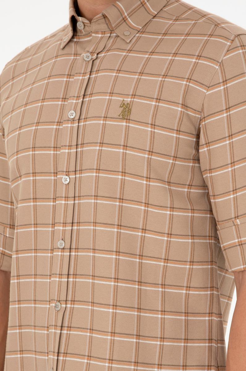 Erkek Kum Uzun Kollu Gömlek