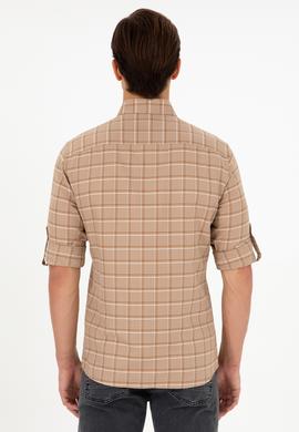 Erkek Kum Uzun Kollu Gömlek - 50296615007