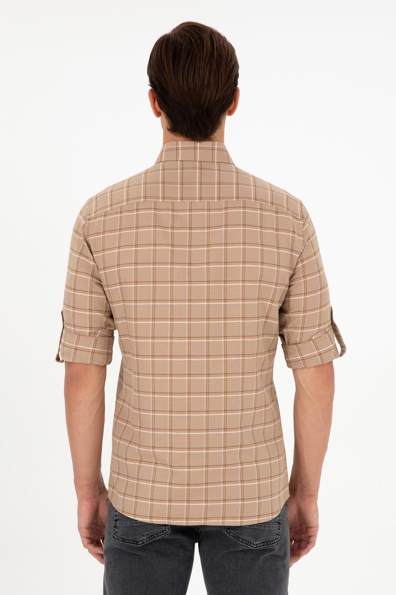 Erkek Kum Uzun Kollu Gömlek - 50296615007