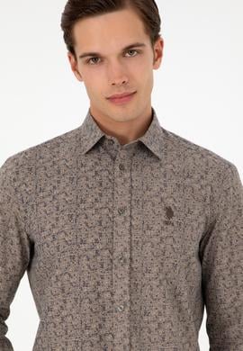 Erkek Kum Uzun Kollu Gömlek - 50296608034