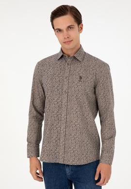 Erkek Kum Uzun Kollu Gömlek - 50296608034