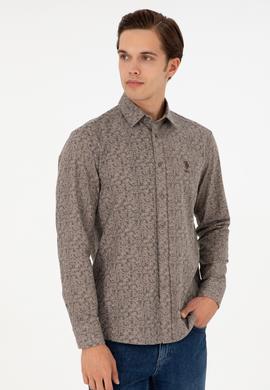 Erkek Kum Uzun Kollu Gömlek - 50296608034