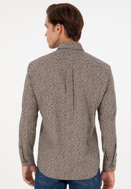 Erkek Kum Uzun Kollu Gömlek - 50296608034