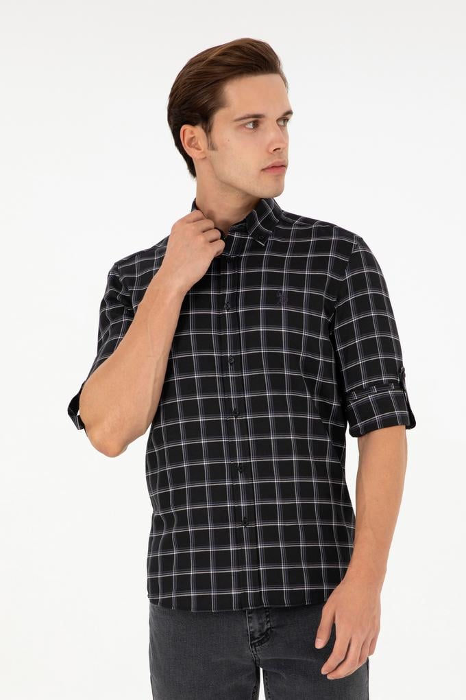 Erkek Siyah Uzun Kollu Gömlek