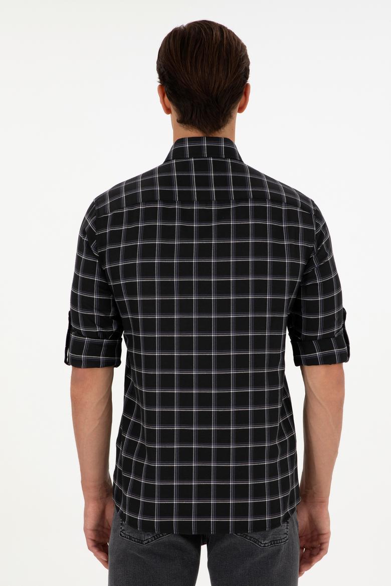 Erkek Siyah Uzun Kollu Gömlek - 50296615025