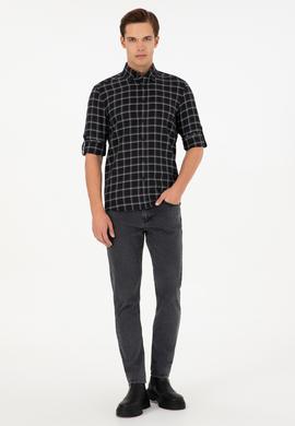 Erkek Siyah Uzun Kollu Gömlek - 50296615025