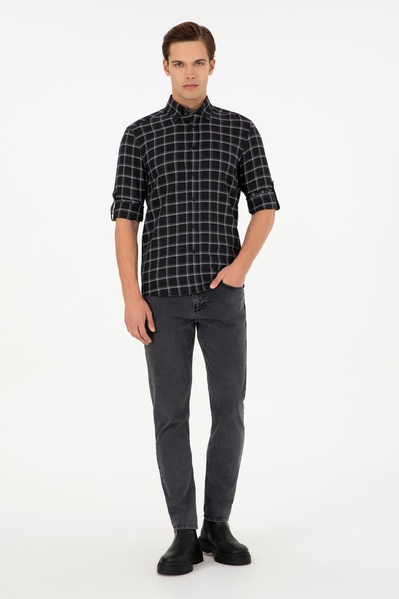 Erkek Siyah Uzun Kollu Gömlek - 50296615025