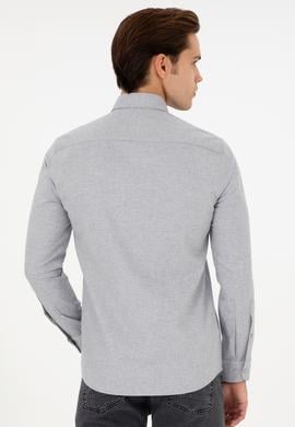 Erkek Gri Uzun Kollu Gömlek - 50296626034