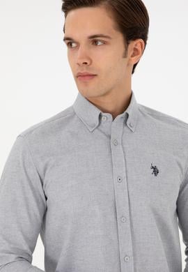 Erkek Gri Uzun Kollu Gömlek - 50296626034
