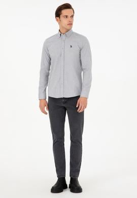 Erkek Gri Uzun Kollu Gömlek - 50296626034