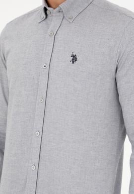 Erkek Gri Uzun Kollu Gömlek - 50296626034