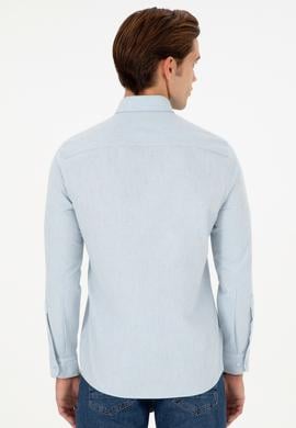 Erkek Açık Mavi Uzun Kollu Gömlek - 50296626042