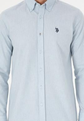 Erkek Açık Mavi Uzun Kollu Gömlek - 50296626042