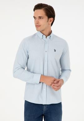 Erkek Açık Mavi Uzun Kollu Gömlek - 50296626042