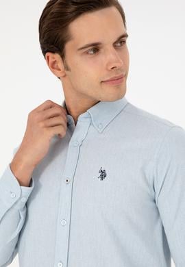 Erkek Açık Mavi Uzun Kollu Gömlek - 50296626042