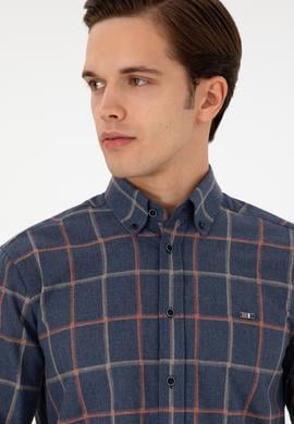 Erkek Lacivert Uzun Kollu Gömlek - 50292287006