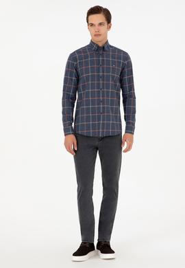 Erkek Lacivert Uzun Kollu Gömlek - 50292287006
