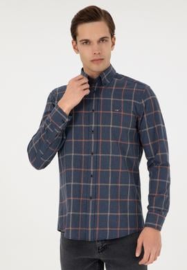 Erkek Lacivert Uzun Kollu Gömlek - 50292287006