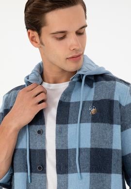 Erkek Saks Uzun Kollu Gömlek - 50290280005