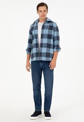 Erkek Saks Uzun Kollu Gömlek - 50290280005