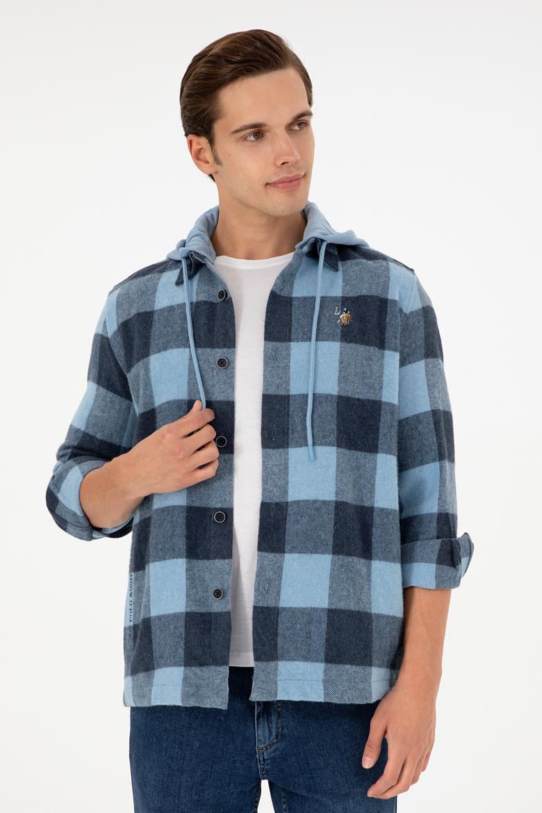 Erkek Saks Uzun Kollu Gömlek - 50290280005