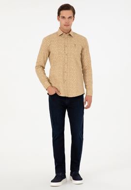 Erkek Kum Uzun Kollu Gömlek - 50292109002